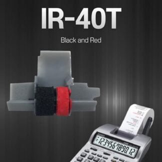 Rodillo entintador CASIO IR-40R. Tinta negra y roja.