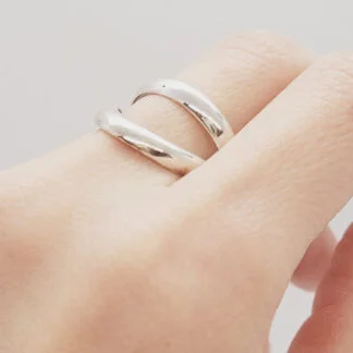 ANILLO DE PLATA DOBLE