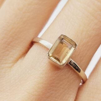 ANILLO RECTANGULAR CITRINO FAC. J01S036