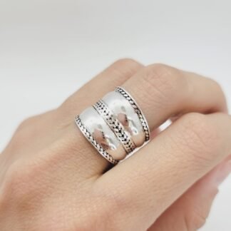 ANILLO ANCHO LISO C/ESPIGA