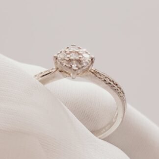 ANILLO PLATA 925 ESTILO CINTILLO C/MICROCIRCONIAS J01S084