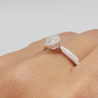 ANILLO PLATA 925 ESTILO CINTILLO C/MICROCIRCONIAS J01S084