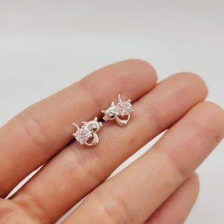 CARAVANA GATO C/CIRCONIA PLATA 925 J03S075