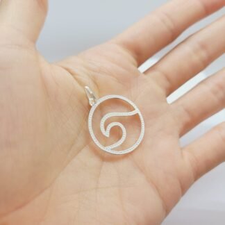 DIJE MEDALLA OLA PLATA 925