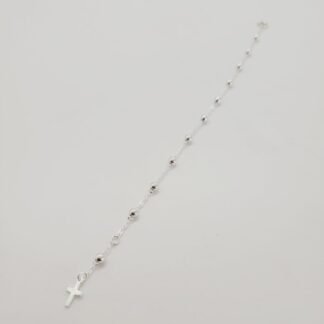 PULSERA MULTIPLES BOLITAS Y CRUZ