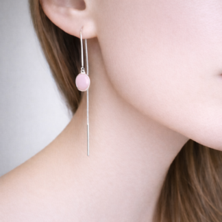 Caravana Anzuelo Cuarzo Rosa