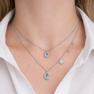 CADENA + DIJES PLATA Y RODIO 40cm J02R018