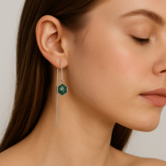 CARAVANA ANZUELO PIEDRA NATURAL PLATA 925 J03S184