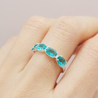 ANILLO 4 CRISTALES OVALES