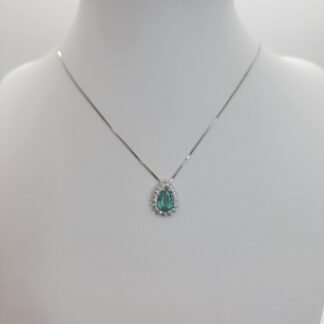 CADENAS + DIJE PLATA Y RODIO 40cm J02R016