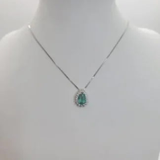 CADENAS + DIJE PLATA Y RODIO 40cm J02R016