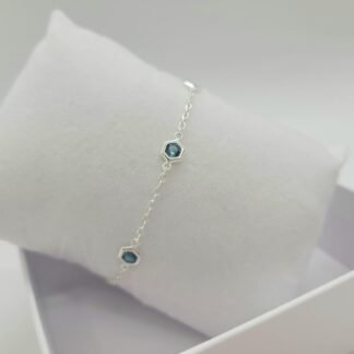 PULSERA CIRCONIAS 14cm.