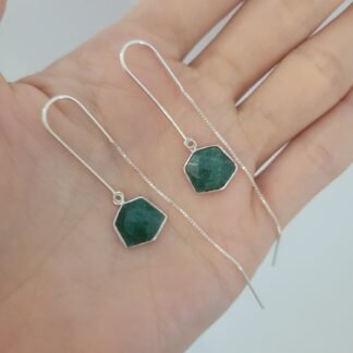 CARAVANA ANZUELO PIEDRA NATURAL PLATA 925 J03S184