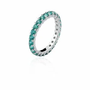 ANILLO COLEC CORONA CRAVEJADA 25 CIRCONIAS 20mm.