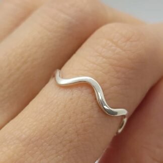 ANILLO PLATA 925 ONDAS  12mm J01S220