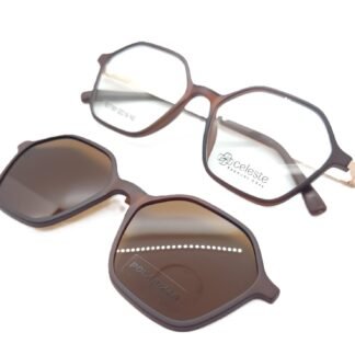 Armazón CELESTE en CP Y METAL CLIP ON SOL LCE0129