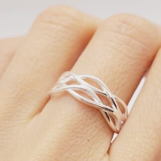 ANILLO PLATA 925 ENTRELAZADO J01S263