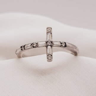 ANILLO PLATA 925 EN FORMA DE CRUZ J01S075