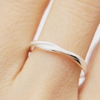 ANILLO PLATA 925 DOBLE ALIANZA J01S255