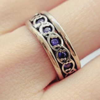 ANILLO PLATA Y ORO C/CIRCONA J01SG287