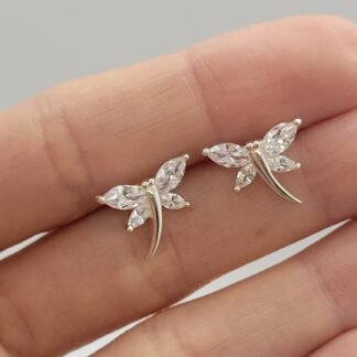 CARAVANAS MARIPOSA PLATA 925 J03S250