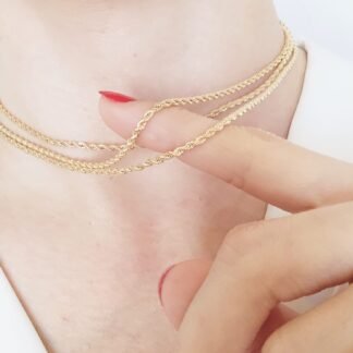 Choker Multicapa Estilo Cuerda 40cm