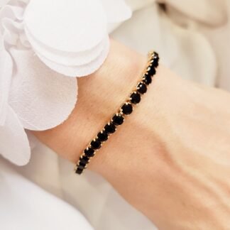 Pulsera Tennis de Cristal Negro