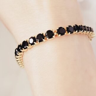 Pulsera Tennis de Cristal Negro