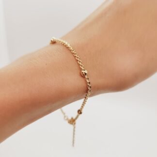 Pulsera Minimalista con Bolitas 17cm