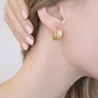 Set de 6 Caravanas Baño de Oro